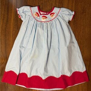 Adorable Smocked Santa Claus dress